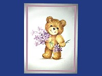 Bear With Violets Card